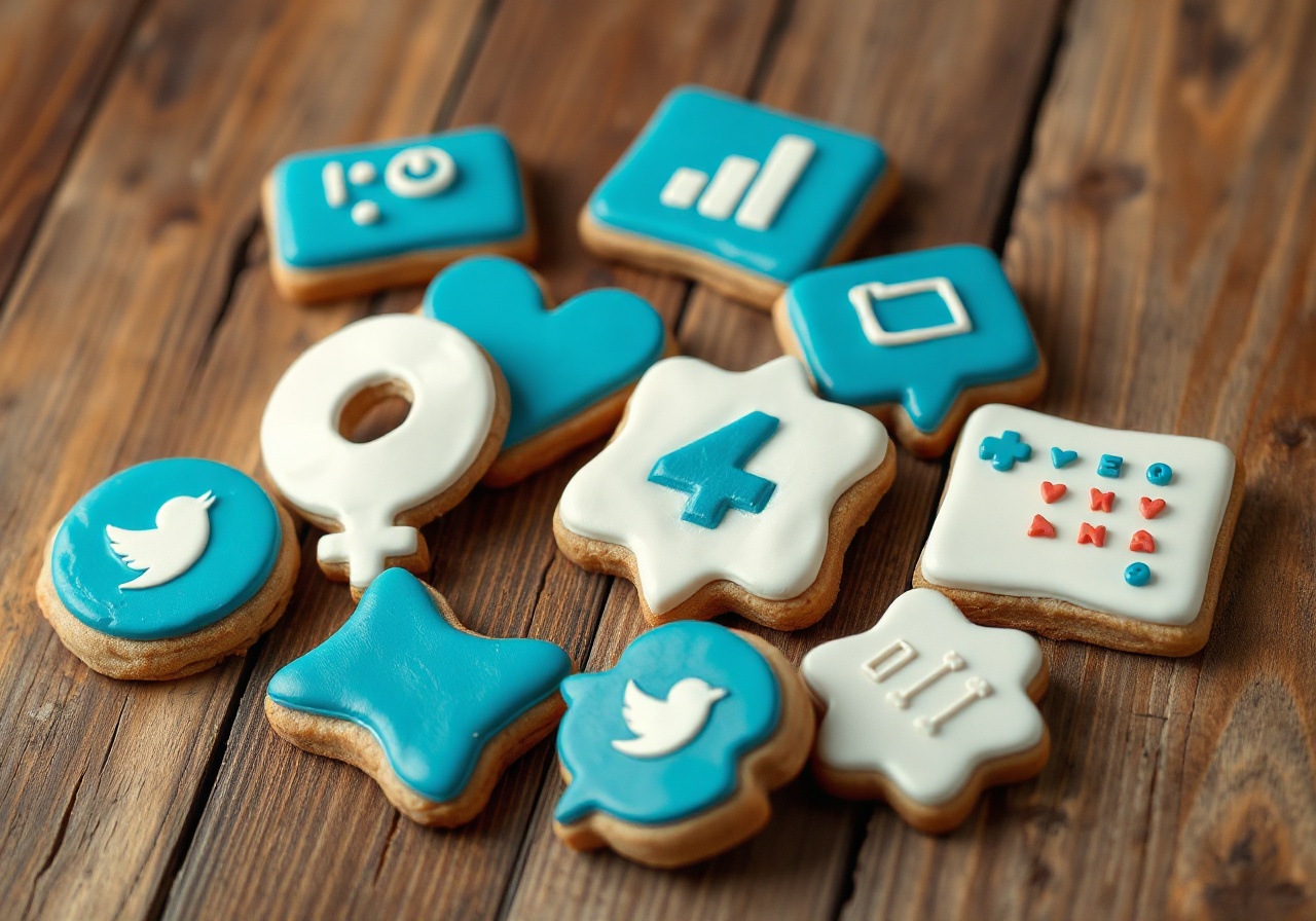 Иллюстрация файла cookie и цифрового интерфейса